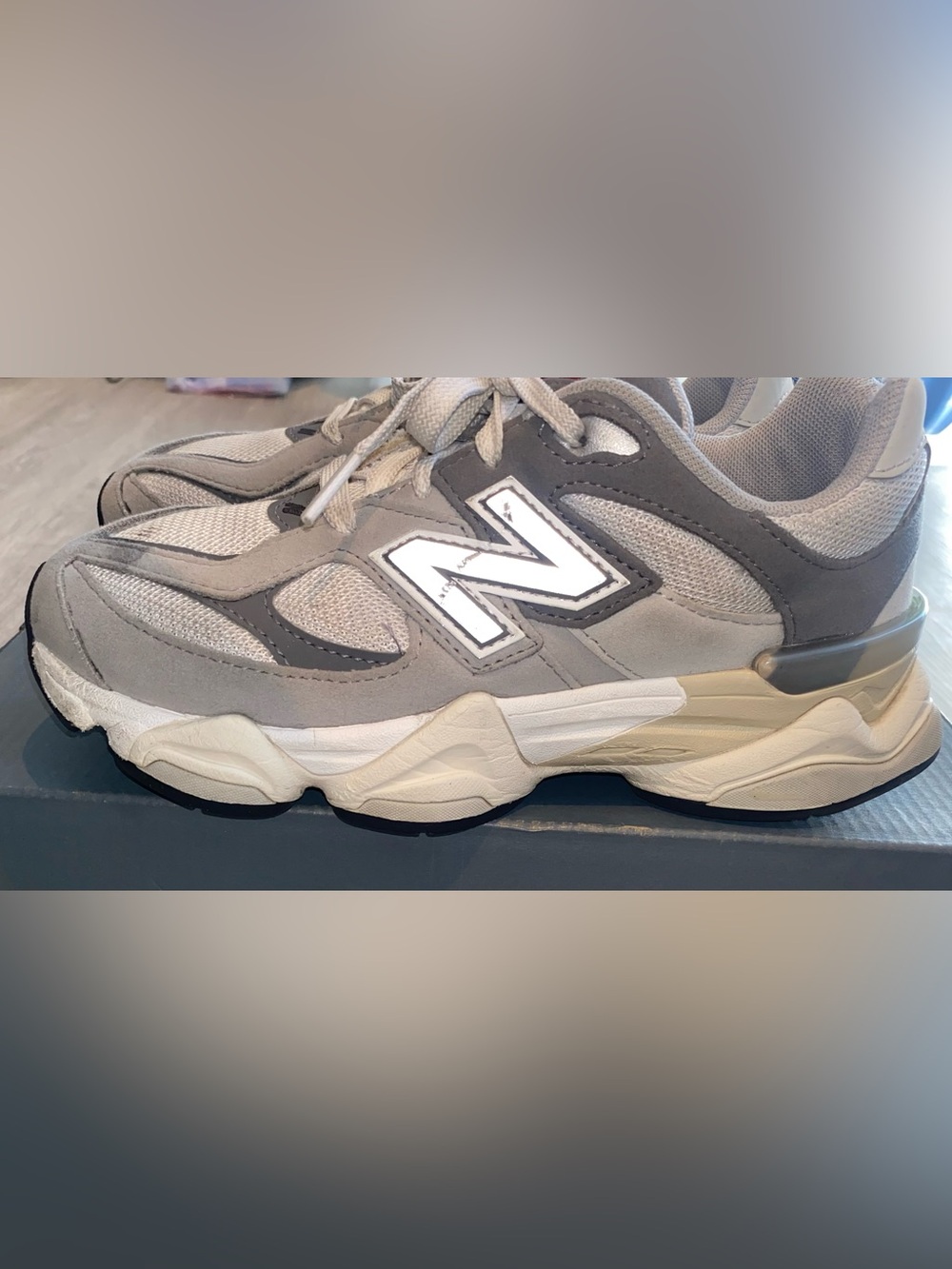 New Balance Kids Grey Athletic Sneakers - Picture 6 of 10